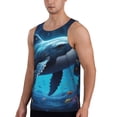 thumbnail image 2 of Balery Colorful Ocean Whale Pattern Men's Workout Tank Top Gym Muscle Tee Fitness Bodybuilding Sleeveless T Shirt Quick Dry Fit Muscle Tank Top Slim-Fit Tank-, 2 of 7