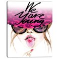 thumbnail image 2 of Young Girl Sucking Lollipop - Modern Portrait Canvas Art, 2 of 3