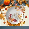 thumbnail image 7 of Pumpkins Thanksgiving Fall Maple Leaves Placemats Set of 4, 12x18 Inch Autumn Thanksgiving Indoor & Outdoor Table Mats for Holiday Party Kitchen Dining Room Decoration, 7 of 7