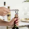 thumbnail image 4 of True TrueTap Double Hinged Waiter’s Corkscrew, Stainless Steel Wine Key Bottle Opener with Foil Cutter, 4 of 5