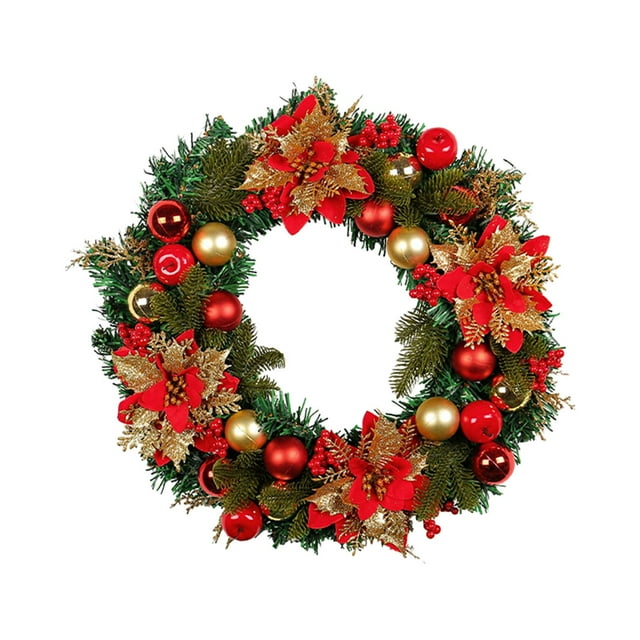 Corona de Navidad BLESIY adorno de vacaciones de invierno 15,75 pulgadas