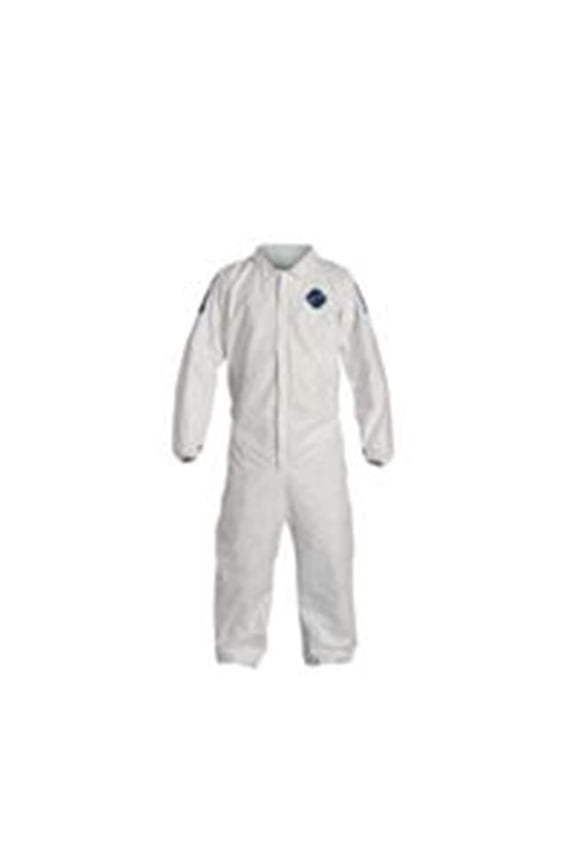Tyvek 400D Coverall Elastic Wrist & Ankle Stormflap White Blue MD 25/Qty