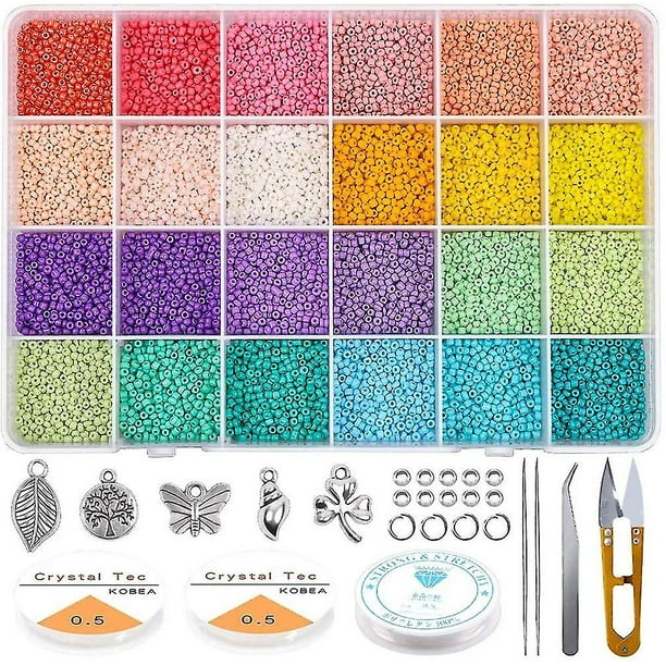 Bead Lom Kit, Lomss Beading Supplies for Jewelry Making, Adjustable Bead  Lomss Kit with Bead, Glass Seed Beads for Jewelry Making, Seed Beads Kit