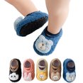 thumbnail image 4 of WERYOUNG Boys Girls Baby Socks Shoes Toddler Shoes Floor Socks Shoes Cartoon Bear Outwear, Yellow, 18-24 Months, 4 of 4