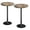 Faux Marble, variant on PINDEE Round Bistro Pub Table 1 Pack Modern Style Metal Base MDF Top Cocktail Bar Table Counter Bar Height for Pub, Dining Room, Party (Black+Silver)