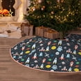thumbnail image 5 of Sikiie Rocket Space Nativity Christmas Tree Skirt, Jesus Christian Winter Holiday Tree Mat Decoration(30-48IN)48", 5 of 6