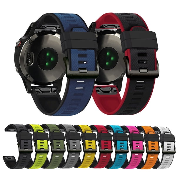 Gwong Electrónica Banda de reloj a prueba de sudor fáciles de ensamblar de silicona con estilo duradero 22/26 mm Correa de reloj inteligente para FENIX 6/5 / 6x / 5x