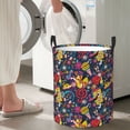thumbnail image 4 of Lsque Rock Music pattern Laundry Hamper Basket, Tall Woven Rope Hamper Basket for Clothes, Lightweight Storage Basket, Collapsible Waterproof-Medium, 4 of 8