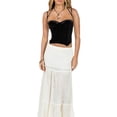 thumbnail image 2 of WIFORNT Women Crop Vest Tops, Solid Color See Through Lace Wrap Chest Party Casual Spring Summer Sling Tops, 2 of 7