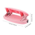 thumbnail image 4 of Onaparter Paper Puncher Hole Binder for Book Binding Materials Adjustable Office Loose Leaf Supply （Pink）, 4 of 6