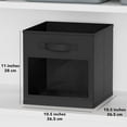 thumbnail image 4 of SpaceAid Storage Cubes with Clear Windows, Set of 6 Fabric Bins, 11 Inch, Black, 4 of 7