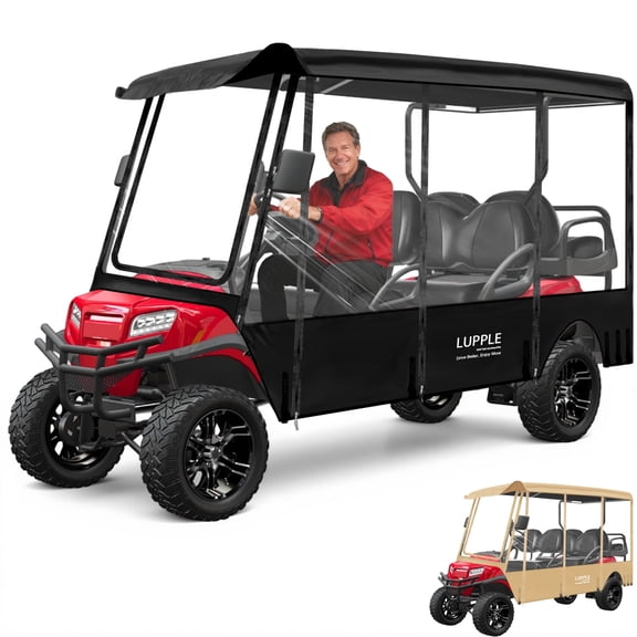 LUPPLE Golf Cart Enclosure fit for Club Car 6 Passenger 122.05in Extended Roof