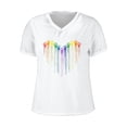 thumbnail image 4 of Fiudx Camisetas para Mujer Blusas Informales de Manga Corta con Cuello En V y Estampado a La Moda para Mujer, 4 of 4