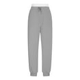 thumbnail image 4 of LpwkSSA Unisex Drawstring Elastic Waist Double Pocket Pants Lightweight Soft Hoodie Fabric Casual Long Pants for Leisure Work Home Activities Gray XXL, 4 of 6