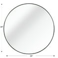 thumbnail image 6 of 39 Inch Black Metal Framed Round Bathrrom Mirror for Wall., 6 of 9