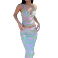 thumbnail image 1 of Sunloudy Conjunto de falda para mujer Estampado floral Sin mangas Sling Cuello en V Tops + Falda de cintura alta Ropa de calle Conjunto de dos piezas Sunloudy  moda, 1 of 3