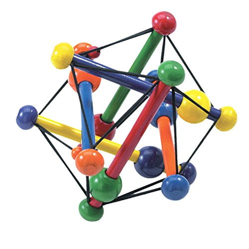 manhattan toy skwish natural rattle and teether grasping activity toy