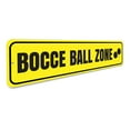 thumbnail image 3 of Bocce Ball Zone Sign, Custom Pallino Jack & Ball Yard Game Winner Sign, Man Cave Game Room Dorm Aluminum Decor - 4x18 inches, 3 of 4