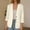 Beige plus size blazer for women a1, variant on Yrmaups Casual Blazer for Women Plus Size, Cotton Linen Open Front 3/4 Sleeve Button Down, Lightweight Fall Work Office Outwear, White XL