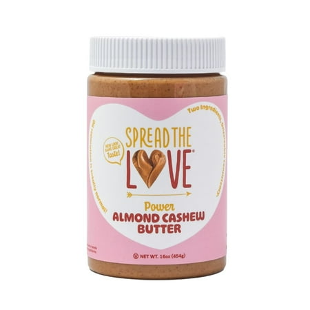 Almond Cashew Butter, Creamy, All-Natural, Vegan, Gluten-Free, No Added Sugar, 16 oz