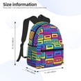 thumbnail image 3 of Fotbe Cassette Tapes Lightweight Casual Laptop Backpack for Men and Women, Daily use Waterproof backpack, Backpack for College, 3 of 7