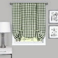 thumbnail image 5 of Plaid Gingham Tie Up Window Curtain Shades - Assorted Colors, 5 of 8