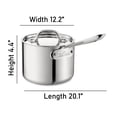 thumbnail image 5 of All-Clad D3 Stainless 3-Ply Bonded Cookware, Sauce Pan with Lid, 2 quart, 5 of 12