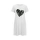 thumbnail image 4 of Camisón corto extragrande para mujer, estampado, cuello redondo y manga corta, de poliéster., 4 of 4