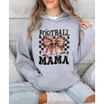 thumbnail image 5 of Football Mama Hoodie for Women Cute Coquette Bow Game Day Football Mom Pullover Sweatshirt, Gray Hoodie, M, 5 of 8