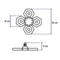 thumbnail image 3 of Luminario de LED 100 W, aluminio con 4 paneles abatibles Volteck ABA-701L, 3 of 6