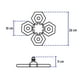 thumbnail image 3 of Luminario de LED 100 W, aluminio con 4 paneles abatibles Volteck ABA-701L, 3 of 6