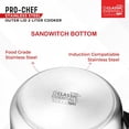 thumbnail image 5 of Prochef Autocuiseur en Acier Inoxydable avec Couvercle Extérieur - 2 Litres, Argent / Surface de Qualité Alimentaire Non Réactive, Non Toxique et Non Tachante - Base Compatible Induction, Couvercle Verrouillable, 5 of 5