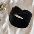 thumbnail image 4 of 2 diademas de alambre para mujer, diadema para el pelo, tocado de vacaciones, soporte para el pelo para niña, color negro 3 piezas, 4 of 8