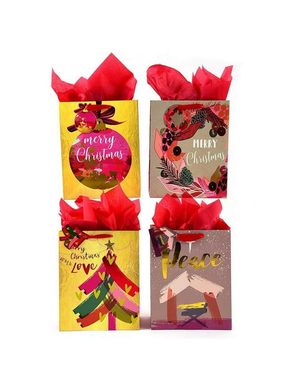 DDI  Large Christmas Gift Bags, Assorted Color - Case of 48