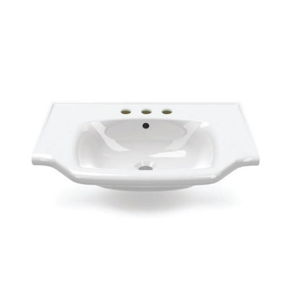 Nameeks 081000-U-Three Hole Cerastyle 25-3/5" Ceramic Wall Mounted Bathroom Sink - White
