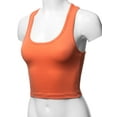 thumbnail image 5 of A2Y Women's Basic Cotton Casual Scoop Neck Cropped Racerback Tank Tops Ash Copper XL, 5 of 5