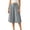 Gray, variant on Women's High Waist Wide Leg Culottes Drawstring Casual Trousers for Summer Beach Daily Wear