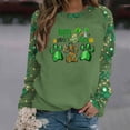 thumbnail image 5 of Happy St Patricks Day Shirt Women Dog Paw Print Sweatshirt Long Sleeve Crewneck Pullover St Patrick's Day Shamrock Graphic Shirts, 5 of 5