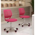thumbnail image 1 of Homy Casa Lot de 2 chaises de bureau compactes à roulettes pour étudiants, 1 of 10