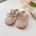 thumbnail image 2 of Gyujnb Toddler Girls Lace Mesh Ballet Flats Bowknot Elastic Strap Breathable Soft Sole for Fairy Style Casual Wear,4-4.5 Years, 2 of 4