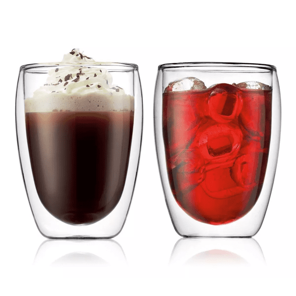 Vaso Doppio de Vidrio 350 ml 4 Piezas