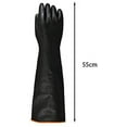 Chemical Resistant Latex Gloves, Reusable, Heavy Duty, Long Cuff