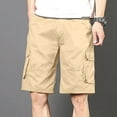 thumbnail image 2 of OWMEOT Mens Cargo Shorts Summer Outdoor Athletics Shorts 5 Inch 8 Pockets Travel Shorts Cotton Moisture Wicking Hiking Shorts, 2 of 4