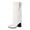 White, variant on Rokment Womens Slouchy Wide Calf Fold over Knee High Boots Winter Fall Fashion Square Toe Chunky Heel Mid Calf Foldover Tall Boots