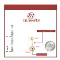 thumbnail image 3 of Belly Button Rings 14k Yellow Gold Navel Rings Simulated Diamond Bezel Set Rounded Bevel Stud Body Piercing, 3 of 6