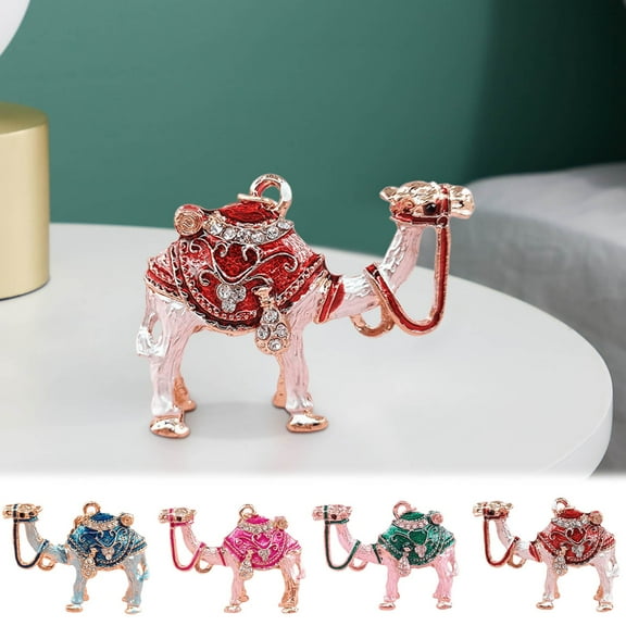 Nsxcdh Camels Keychain Ornament Inlay Craft Copper Unique Design Dazzling Bag Charm Durable Valentine Gift Practical Decorative Christmas Gifts for Grandkids and Women