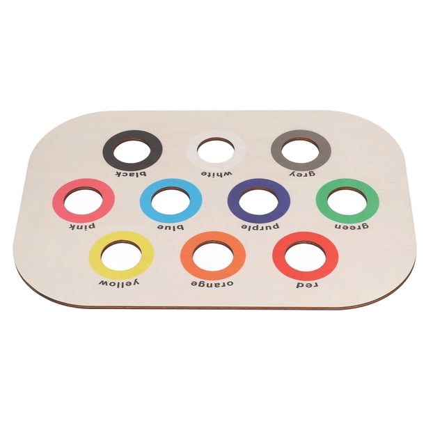 Tablero Clasificador De Colores De Madera, Bandeja Sensorial, Entrenamiento De Motricidad Fina, Juego De Aprendizaje Multifunción, Tablero De Combinación De Colores De Madera