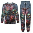 thumbnail image 3 of Christmas Tree Light Men's Pajama Set Sleepwear Pjs Lightweight Long Sleeve Crewneck Shirts and Bottoms Soft Comfy Sleep Sets XL, 3 of 5