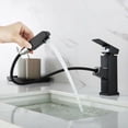 thumbnail image 1 of Grifo de lavabo de acero negro Laklulu con grifo extraíble moderno de cromo para lavabo y grifo de inodoro de baño Adecuado para baño, 1 of 5