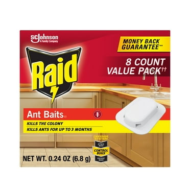 Raid Ant Baits III, Indoor Ant Insect Killer Traps, 0.24 oz, 8 ct